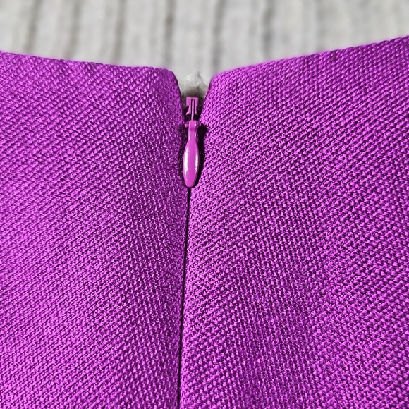 Kay Unger Women's Fit & flare Magenta Metallic Dress Size 6 Pockets Sleeveless - Picture 8 of 8